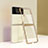 Coque Antichocs Rigide Transparente Crystal Etui Housse H01 pour Samsung Galaxy Z Flip3 5G Or