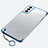 Coque Antichocs Rigide Transparente Crystal Etui Housse H02 pour Samsung Galaxy S23 Plus 5G Bleu