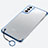 Coque Antichocs Rigide Transparente Crystal Etui Housse H02 pour Samsung Galaxy S24 Plus 5G Bleu Petit
