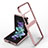 Coque Antichocs Rigide Transparente Crystal Etui Housse H02 pour Samsung Galaxy Z Flip4 5G Or Rose