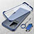 Coque Antichocs Rigide Transparente Crystal Etui Housse H02 pour Vivo iQOO 8 5G Bleu Petit