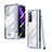 Coque Antichocs Rigide Transparente Crystal Etui Housse H03 pour Samsung Galaxy Z Fold2 5G Bleu