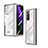 Coque Antichocs Rigide Transparente Crystal Etui Housse H04 pour Samsung Galaxy Z Fold2 5G Argent