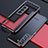 Coque Bumper Luxe Aluminum Metal Etui A02 pour Samsung Galaxy S22 5G Rouge et Noir