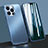Coque Bumper Luxe Aluminum Metal Etui A05 pour Apple iPhone 13 Pro Bleu