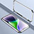 Coque Bumper Luxe Aluminum Metal Etui LK2 pour Apple iPhone 14 Argent