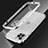 Coque Bumper Luxe Aluminum Metal Etui N01 pour Apple iPhone 12 Pro Argent