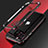 Coque Bumper Luxe Aluminum Metal Etui N01 pour Apple iPhone 12 Pro Rouge et Noir