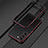 Coque Bumper Luxe Aluminum Metal Etui T01 pour Samsung Galaxy S21 5G Rouge et Noir