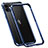 Coque Bumper Luxe Aluminum Metal Etui T02 pour Apple iPhone 12 Mini Bleu