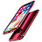 Coque Bumper Luxe Aluminum Metal Miroir Housse Etui A01 pour Apple iPhone X Rouge