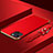 Coque Bumper Luxe Metal et Plastique Etui Housse avec Laniere pour Apple iPhone 14 Plus Rouge