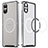 Coque Bumper Luxe Metal et Plastique Etui Housse avec Mag-Safe Magnetic Magnetique LK2 pour Sony Xperia 5 V Argent