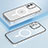 Coque Bumper Luxe Metal et Plastique Etui Housse avec Mag-Safe Magnetic Magnetique QC1 pour Apple iPhone 12 Argent