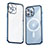 Coque Bumper Luxe Metal et Plastique Etui Housse avec Mag-Safe Magnetic Magnetique QC1 pour Apple iPhone 12 Petit