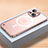 Coque Bumper Luxe Metal et Plastique Etui Housse avec Mag-Safe Magnetic Magnetique QC1 pour Apple iPhone 14 Plus Or Rose