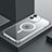 Coque Bumper Luxe Metal et Plastique Etui Housse avec Mag-Safe Magnetic Magnetique QC3 pour Apple iPhone 12 Argent