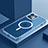 Coque Bumper Luxe Metal et Plastique Etui Housse avec Mag-Safe Magnetic Magnetique QC3 pour Apple iPhone 12 Bleu