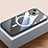 Coque Bumper Luxe Metal et Plastique Etui Housse avec Mag-Safe Magnetic Magnetique QC4 pour Apple iPhone 13 Mini Noir