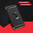 Coque Bumper Luxe Metal et Plastique Etui Housse avec Support Bague Anneau A01 pour Huawei Honor 8A Noir