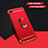 Coque Bumper Luxe Metal et Plastique Etui Housse avec Support Bague Anneau A01 pour Huawei Honor 8A Rouge