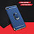 Coque Bumper Luxe Metal et Plastique Etui Housse avec Support Bague Anneau A01 pour Huawei Y6s Bleu
