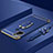 Coque Bumper Luxe Metal et Plastique Etui Housse avec Support Bague Anneau A01 pour Oppo A53s Bleu