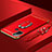 Coque Bumper Luxe Metal et Plastique Etui Housse avec Support Bague Anneau A01 pour Oppo A53s Rouge