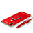 Coque Bumper Luxe Metal et Plastique Etui Housse avec Support Bague Anneau et Laniere pour Huawei P20 Lite Rouge
