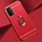 Coque Bumper Luxe Metal et Plastique Etui Housse avec Support Bague Anneau P02 pour OnePlus Nord N200 5G Rouge