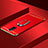 Coque Bumper Luxe Metal et Plastique Etui Housse avec Support Bague Anneau T01 pour Oppo R17 Pro Rouge
