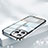 Coque Bumper Luxe Metal et Plastique Etui Housse QC2 pour Apple iPhone 12 Pro Argent