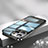 Coque Bumper Luxe Metal et Plastique Etui Housse QC2 pour Apple iPhone 12 Pro Max Noir