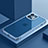 Coque Bumper Luxe Metal et Plastique Etui Housse QC4 pour Apple iPhone 12 Bleu Petit