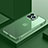 Coque Bumper Luxe Metal et Plastique Etui Housse QC4 pour Apple iPhone 14 Pro Vert