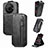 Coque Clapet Portefeuille Cuir S01D pour Sharp Aquos R8s Pro Petit
