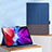 Coque Clapet Portefeuille Livre Cuir L01 pour Apple iPad Pro 11 (2021) Bleu Petit