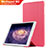 Coque Clapet Portefeuille Livre Cuir L02 pour Huawei MediaPad M2 10.1 FDR-A03L FDR-A01W Rouge