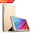 Coque Clapet Portefeuille Livre Cuir pour Huawei Mediapad T1 10 Pro T1-A21L T1-A23L Or