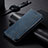 Coque Clapet Portefeuille Livre Tissu B01S pour Oppo Reno10 Pro+ Plus 5G Bleu Petit