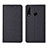 Coque Clapet Portefeuille Livre Tissu H01 pour Huawei P30 Lite Noir