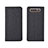 Coque Clapet Portefeuille Livre Tissu H01 pour Samsung Galaxy A80 Noir