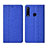Coque Clapet Portefeuille Livre Tissu H02 pour Huawei P30 Lite Bleu