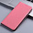 Coque Clapet Portefeuille Livre Tissu H12P pour Apple iPhone 6S Rose