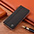 Coque Clapet Portefeuille Livre Tissu H12P pour Motorola Moto G62 5G Noir