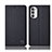 Coque Clapet Portefeuille Livre Tissu H12P pour Motorola Moto G71s 5G Noir