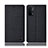Coque Clapet Portefeuille Livre Tissu H12P pour OnePlus Nord N200 5G Noir