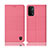 Coque Clapet Portefeuille Livre Tissu H12P pour OnePlus Nord N200 5G Rose