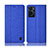 Coque Clapet Portefeuille Livre Tissu H12P pour Oppo A36 Bleu
