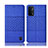 Coque Clapet Portefeuille Livre Tissu H12P pour Oppo A93 5G Bleu
